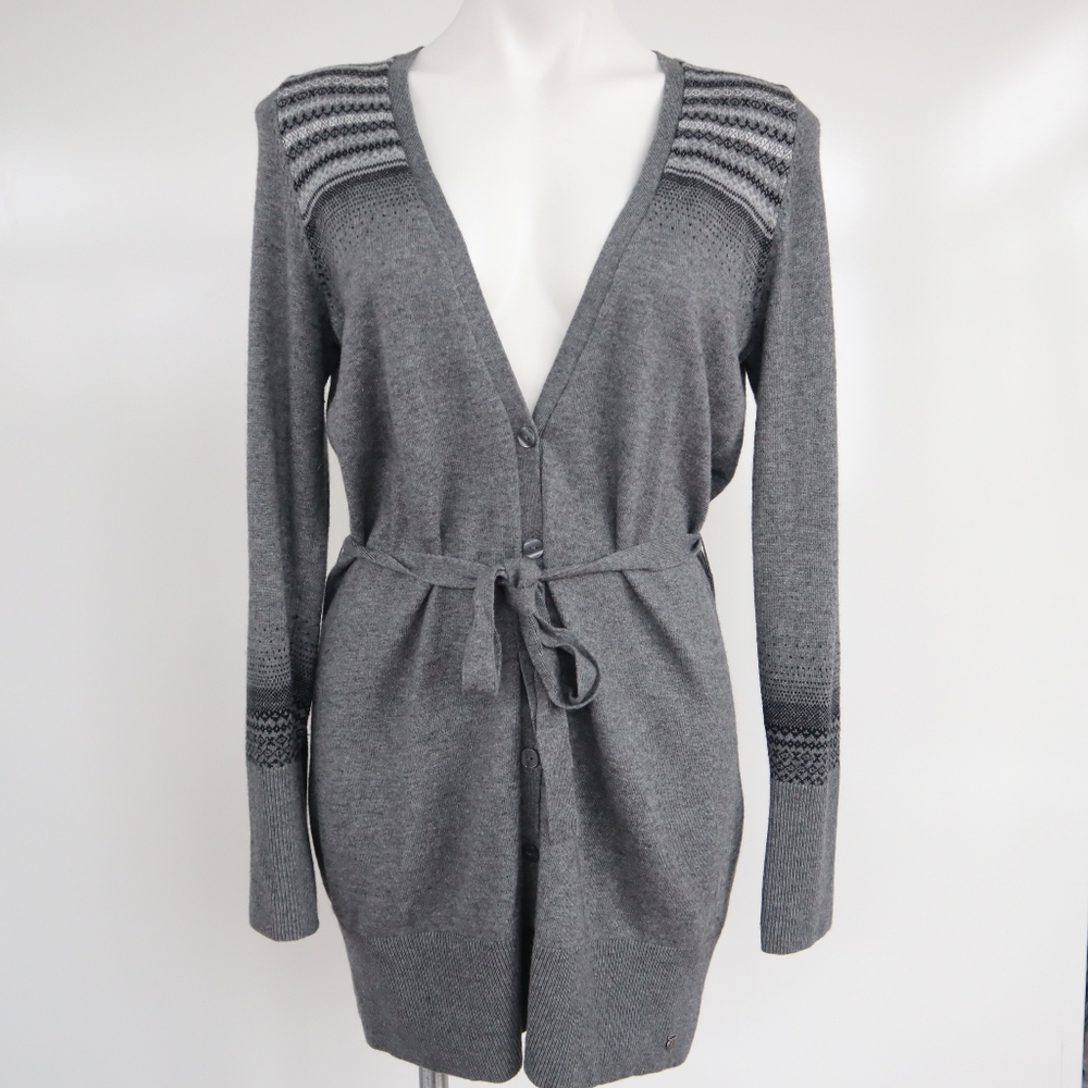 S. OLIVER Stylish Partial Striped V Cardigan